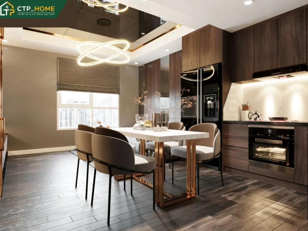 Thiết kế nội thất chung cư The Manor 2 81m2 hiện đại tại Bình Thạnh - Ảnh 2