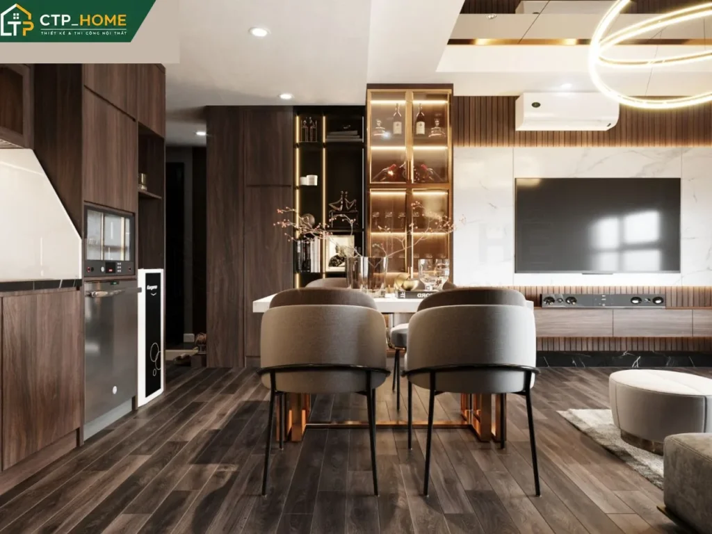 Thiết kế nội thất chung cư The Manor 2 81m2 hiện đại tại Bình Thạnh - Ảnh 4