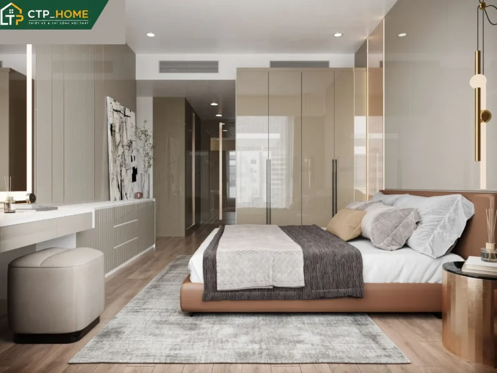 Thiết kế nội thất chung cư The River Thủ Thiêm 119m2 hiện đại sang trọng - Ảnh 8