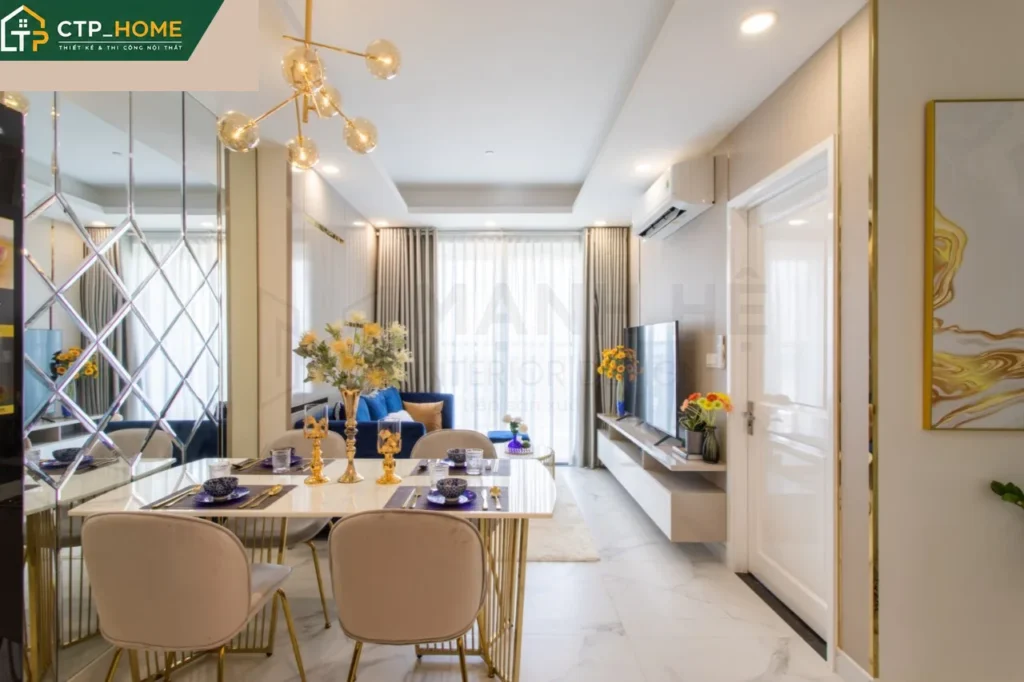 Hoàn thiện căn hộ Mia Trung Sơn – Thiết kế nội thất chung cư 65m2 2PN hiện đại - Ảnh 2