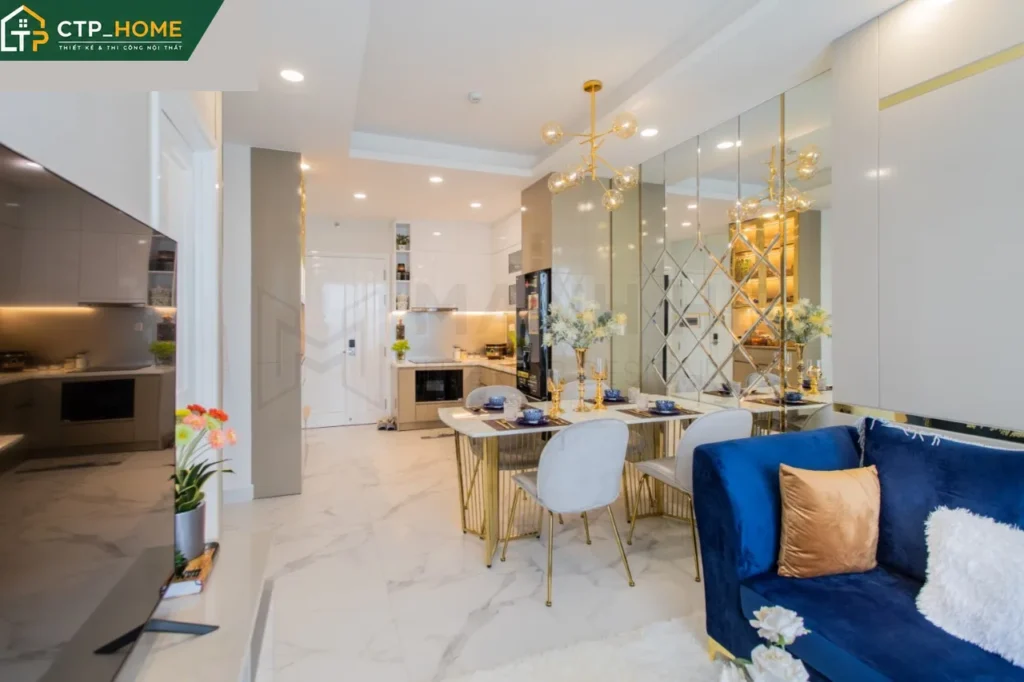 Hoàn thiện căn hộ Mia Trung Sơn – Thiết kế nội thất chung cư 65m2 2PN hiện đại - Ảnh 3