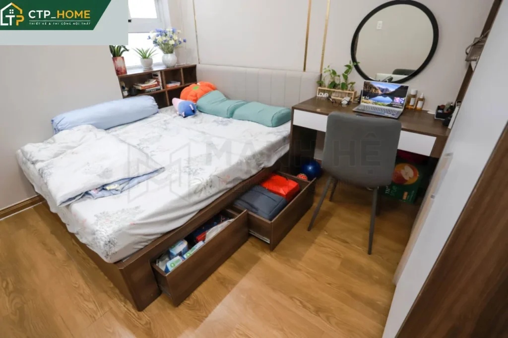 Hoàn thiện nội thất căn hộ Melody Tân Phú 95m2 3 phòng ngủ hiện đại - Ảnh 3