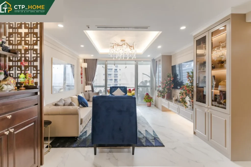 Hoàn thiện căn hộ Riverside Residence 135m2 Quận 7 với thi công nội thất đẳng cấp - Ảnh 3