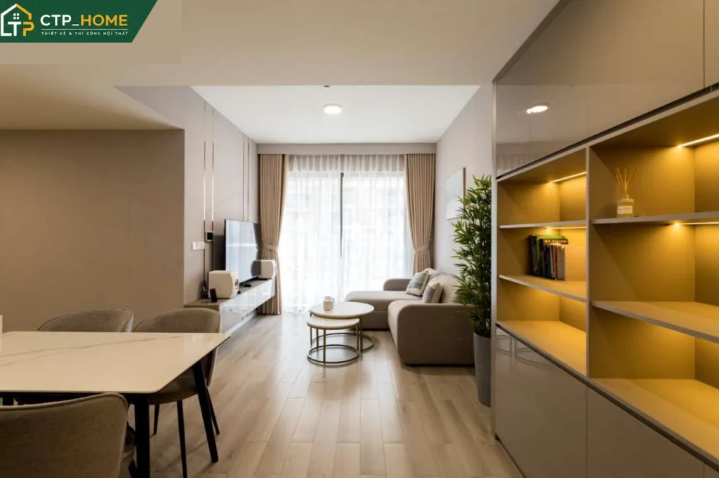 Thiết kế và Thi công nội thất căn hộ Masteri Centre Point Quận 7 90m2 hiện đại - Ảnh 1