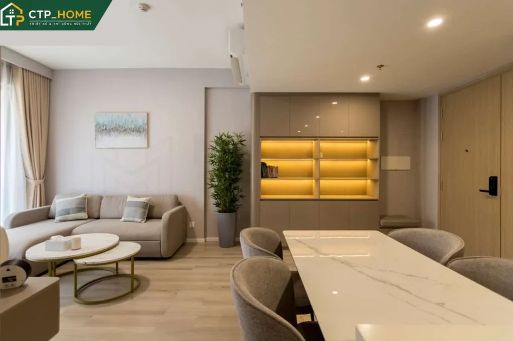 Thiết kế và Thi công nội thất căn hộ Masteri Centre Point Quận 7 90m2 hiện đại - Ảnh 4
