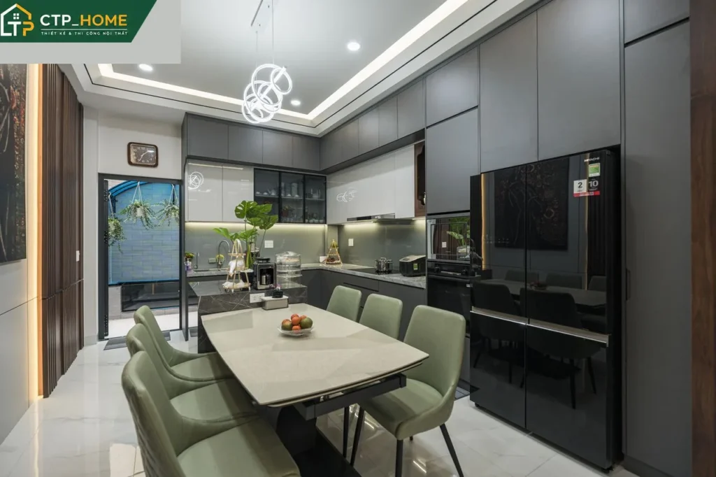 Hoàn thiện nội thất nhà phố Bình Tân 3 tầng 250m2 phong cách hiện đại - Ảnh 4
