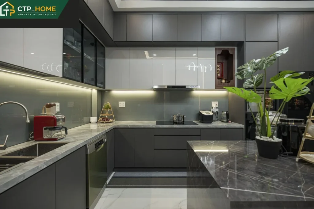 Hoàn thiện nội thất nhà phố Bình Tân 3 tầng 250m2 phong cách hiện đại - Ảnh 5