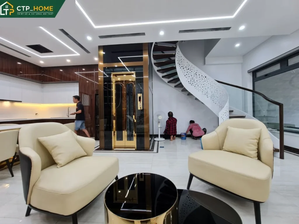 Thi công nội thất nhà phố 3 tầng 120m2 Quận 7 cho chị Hạnh - Ảnh 9
