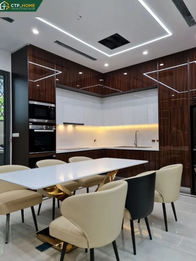 Thi công nội thất nhà phố 3 tầng 120m2 Quận 7 cho chị Hạnh - Ảnh 5