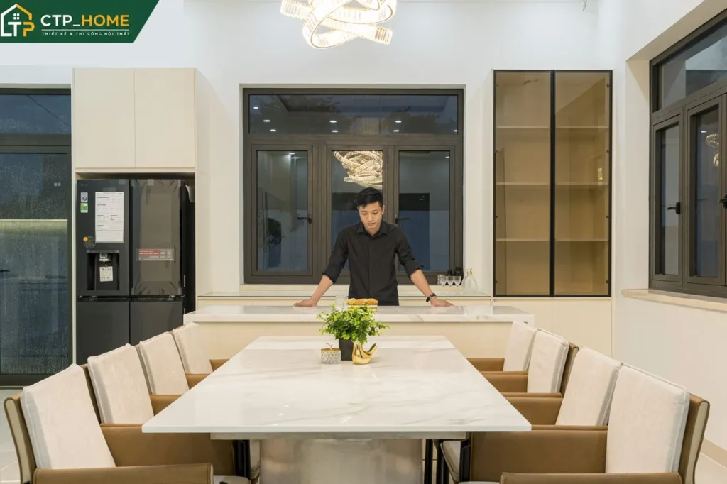 Hoàn thiện nội thất nhà phố Đồng Nai 2 tầng 250m2 – Thi công chị Nga - Ảnh 2