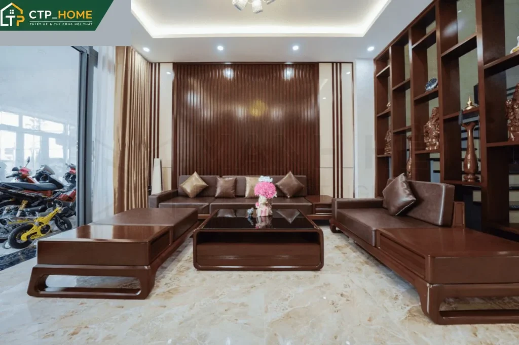 Hoàn thiện nội thất nhà phố 3 tầng 120m2 tại Quận 7 cho anh Tùng - Ảnh 1