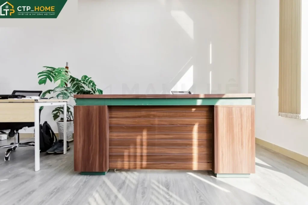 Thi công nội thất văn phòng công ty Green Food 220m2 tại Quận 2 - Ảnh 1
