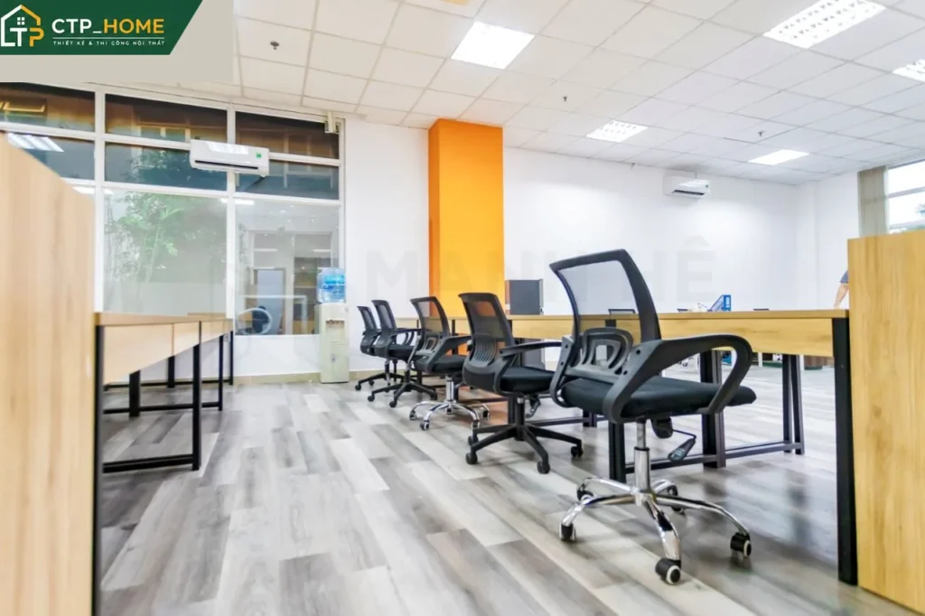 Thi công nội thất văn phòng công ty Green Food 220m2 tại Quận 2 - Ảnh 5