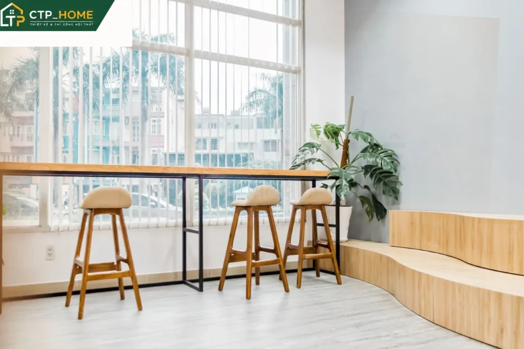 Thi công nội thất văn phòng công ty Green Food 220m2 tại Quận 2 - Ảnh 6