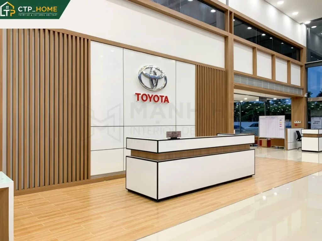 Thi công nội thất văn phòng showroom Toyota Bình Phước tại Quận 7 - Ảnh 2