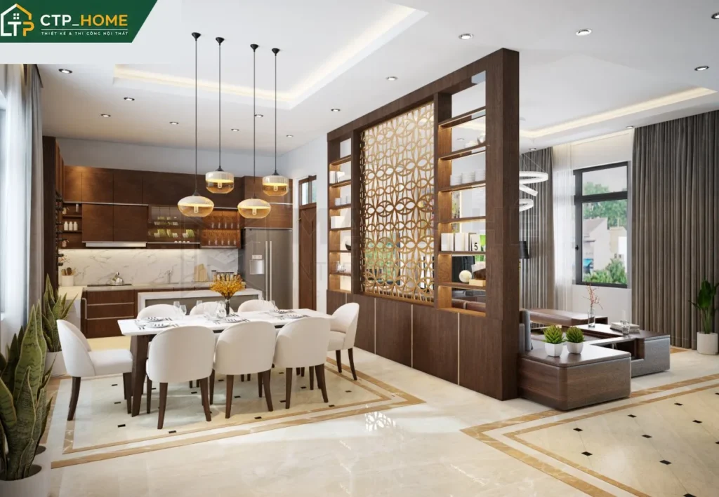 Thiết kế nội thất biệt thự mini Bình Dương 90m2 hiện đại – CTP_HOME - Ảnh 2