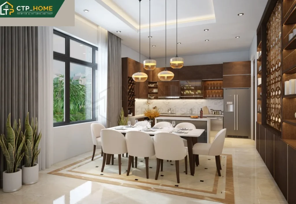 Thiết kế nội thất biệt thự mini Bình Dương 90m2 hiện đại – CTP_HOME - Ảnh 4