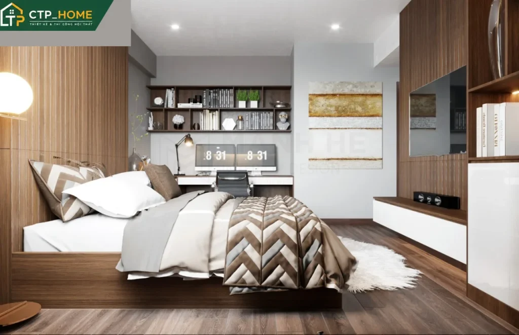 Thiết kế nội thất chung cư Akari City 97m2 3 phòng ngủ hiện đại tại Bình Tân - Ảnh 9