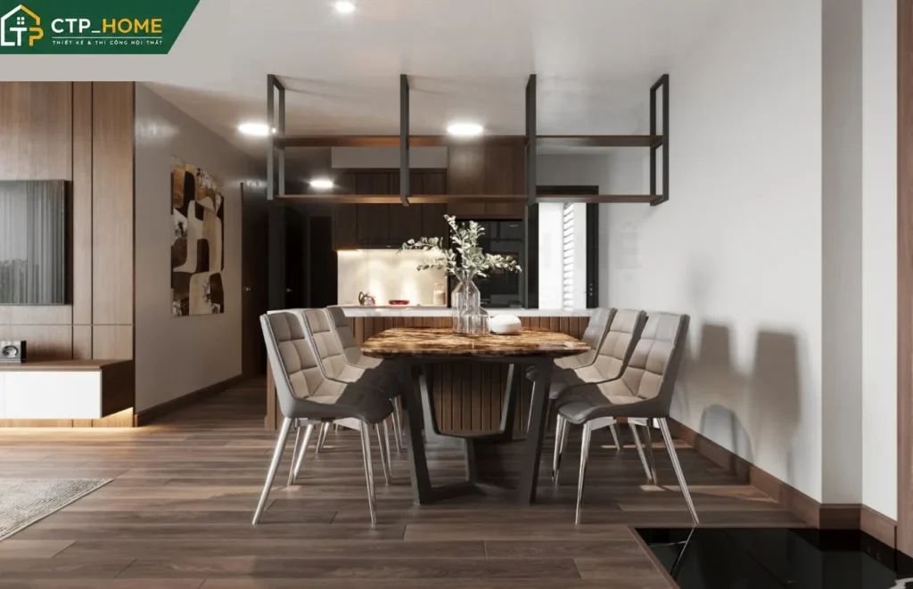 Thiết kế nội thất chung cư Akari City 97m2 3 phòng ngủ hiện đại tại Bình Tân - Ảnh 4