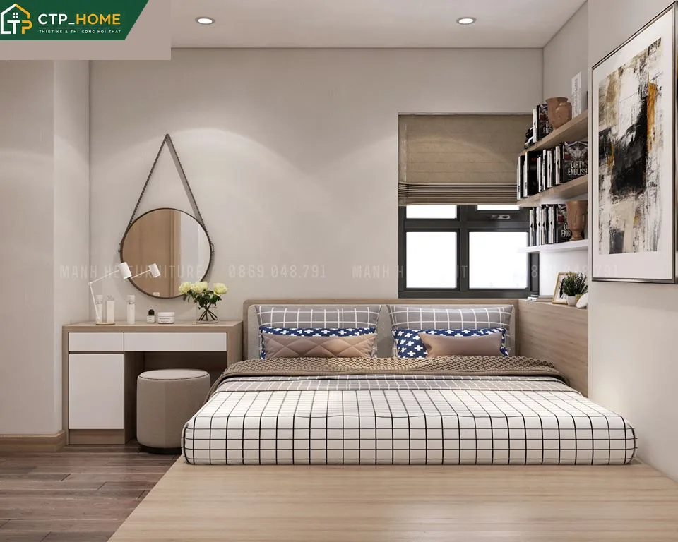 Thiết kế nội thất chung cư Charmington LaPointe 45m2 hiện đại – Anh Khang - Ảnh 9