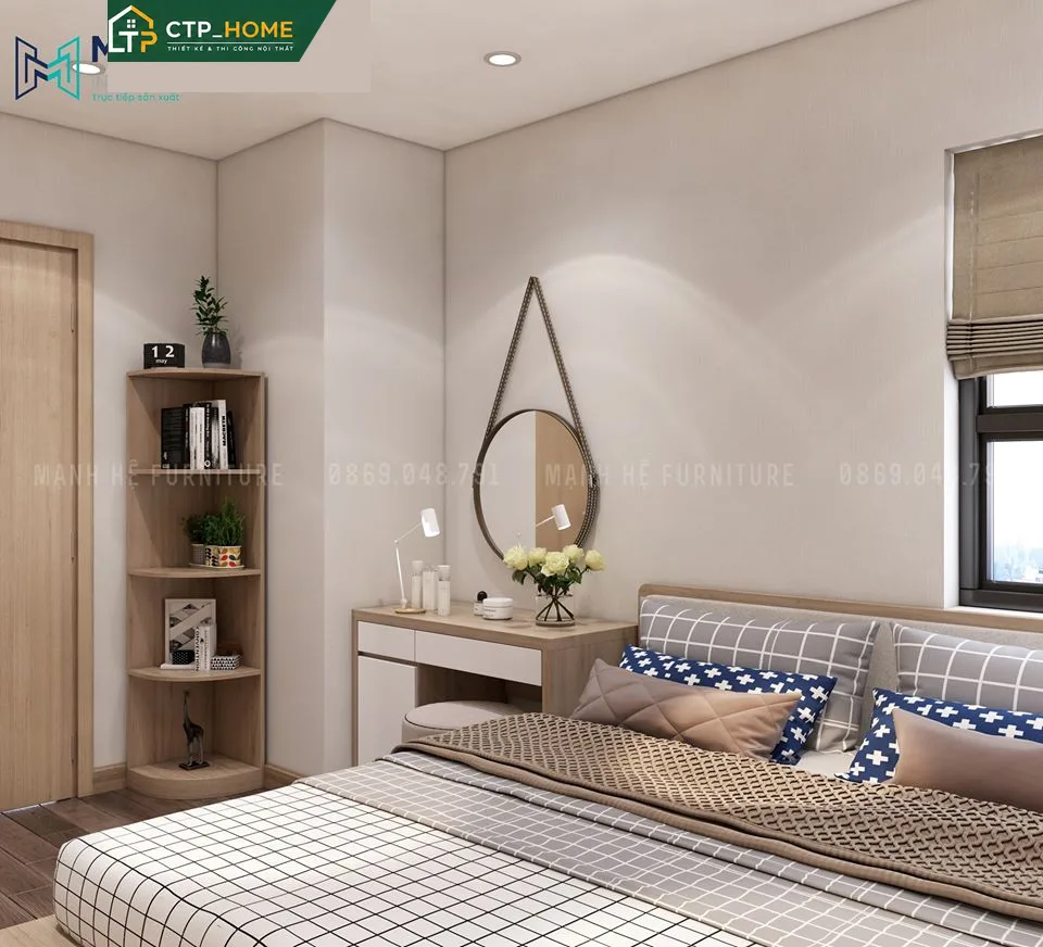 Thiết kế nội thất chung cư Charmington LaPointe 45m2 hiện đại – Anh Khang - Ảnh 4