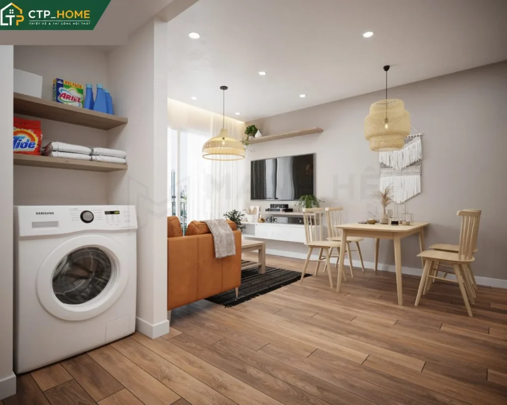 Thiết kế nội thất căn hộ Carillon Quận Tân Phú 52m2 hiện đại và tiện nghi - Ảnh 3