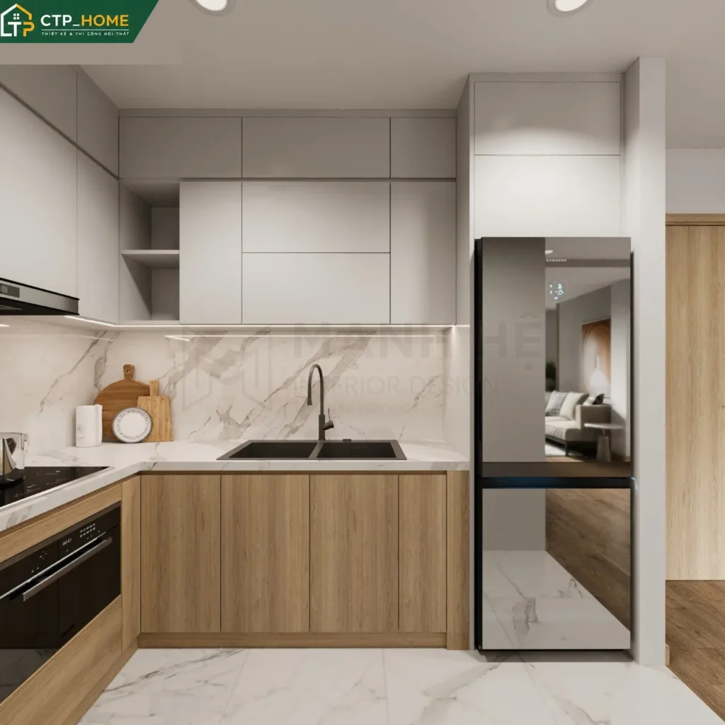 Thiết kế nội thất chung cư One Verandah 49m2 1PN hiện đại tại Quận 7 - Ảnh 5