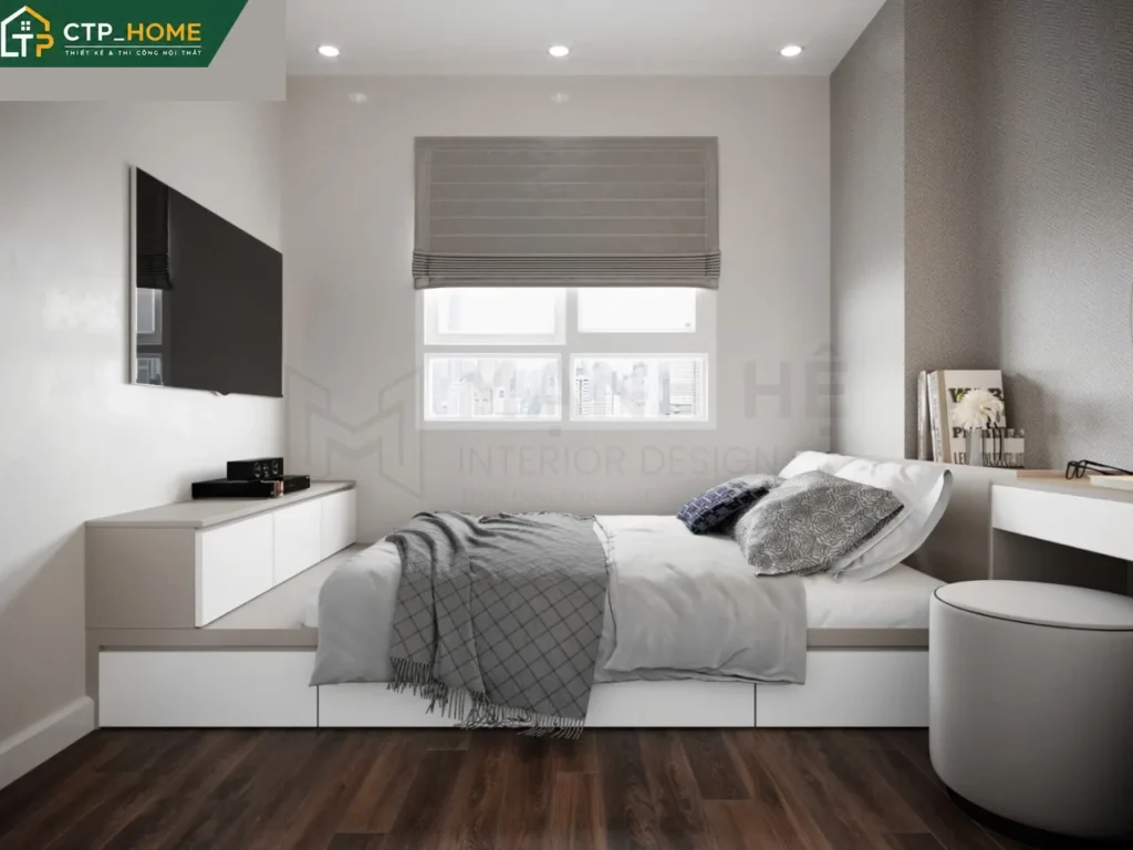 Thiết kế nội thất chung cư Topaz Home 70m2 3 phòng ngủ hiện đại tại Quận 12 - Ảnh 9