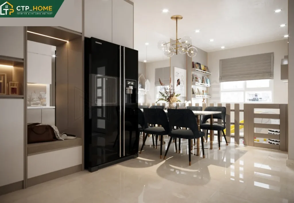 Thiết kế nội thất chung cư Topaz Home 70m2 3 phòng ngủ hiện đại tại Quận 12 - Ảnh 2
