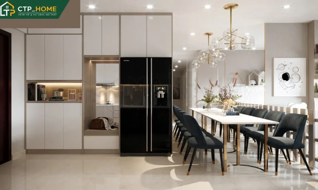 Thiết kế nội thất chung cư Topaz Home 70m2 3 phòng ngủ hiện đại tại Quận 12 - Ảnh 3