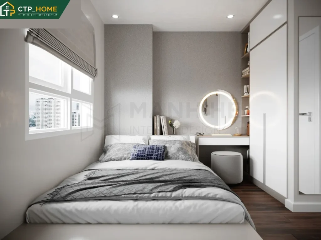 Thiết kế nội thất chung cư Topaz Home 70m2 3 phòng ngủ hiện đại tại Quận 12 - Ảnh 8