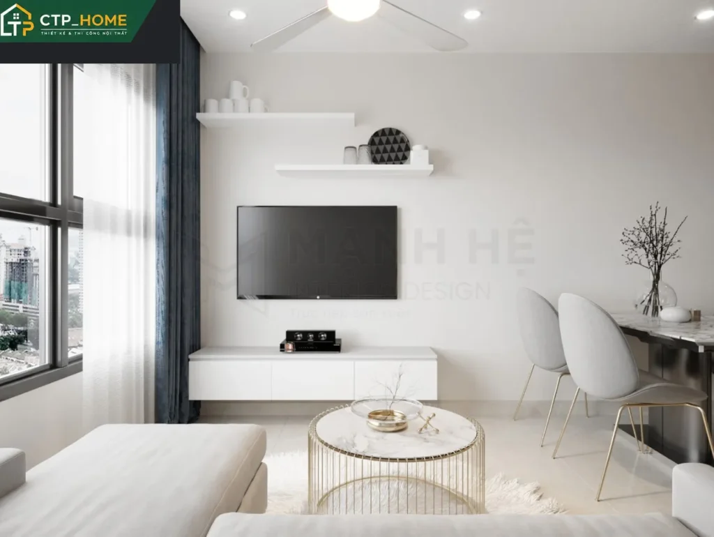 Thiết kế nội thất chung cư Vinhomes Grand Park 2BR 59m2 hiện đại - Ảnh 1