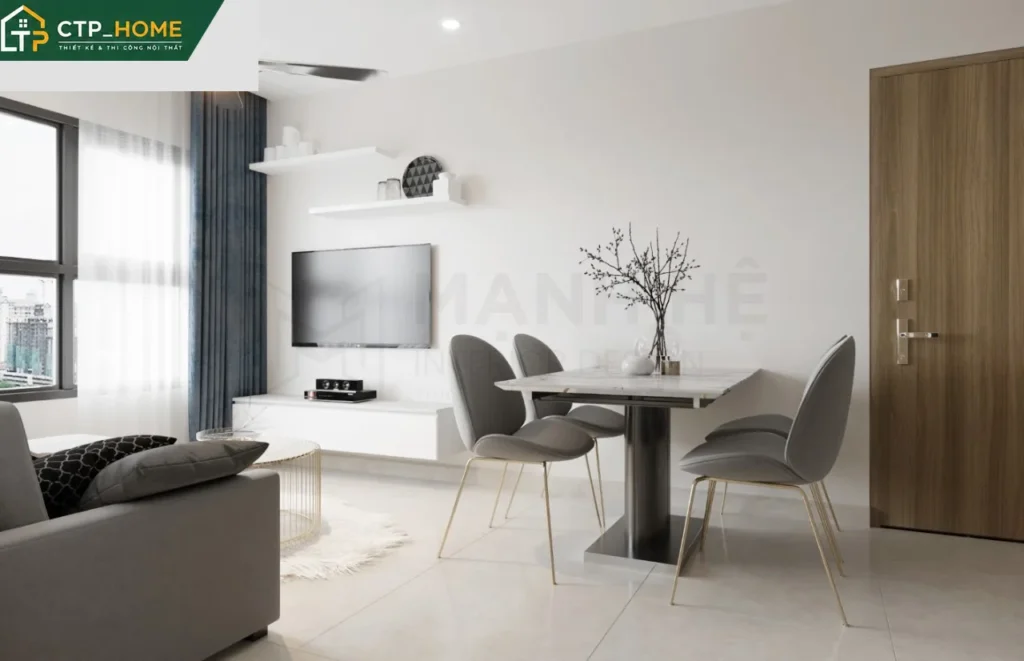 Thiết kế nội thất chung cư Vinhomes Grand Park 2BR 59m2 hiện đại - Ảnh 3