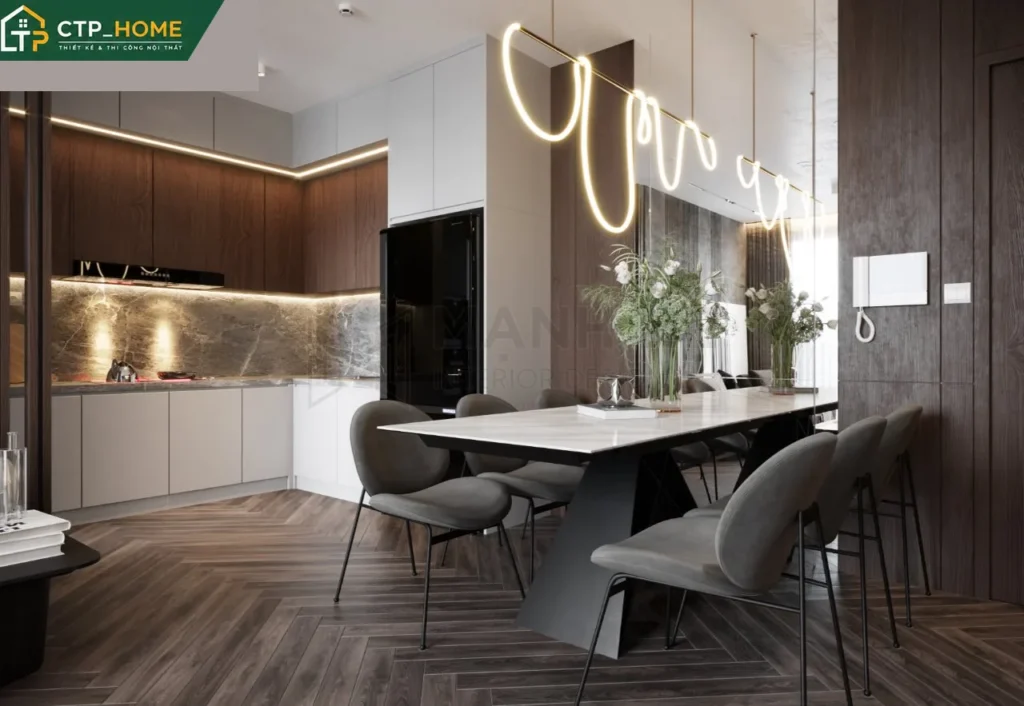 Thiết kế nội thất chung cư Eco Green 67m2 hiện đại cho chú Trung - Ảnh 2