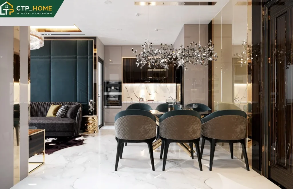 Thiết kế nội thất chung cư Eco Green 67m2 2 phòng ngủ hiện đại sang trọng - Ảnh 4