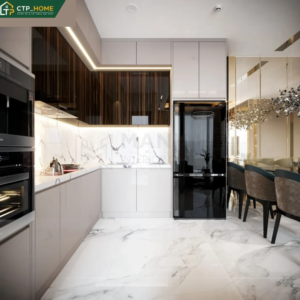 Thiết kế nội thất chung cư Eco Green 67m2 2 phòng ngủ hiện đại sang trọng - Ảnh 5