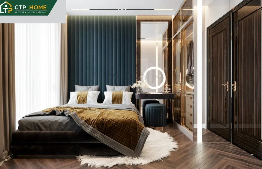 Thiết kế nội thất chung cư Eco Green 67m2 2 phòng ngủ hiện đại sang trọng - Ảnh 8
