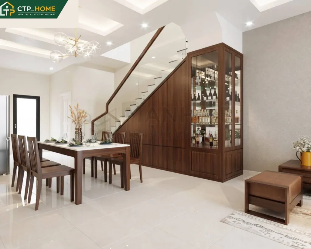 Thiết kế nội thất nhà phố anh Hoàng Long An 150m2 hiện đại tối ưu - Ảnh 3