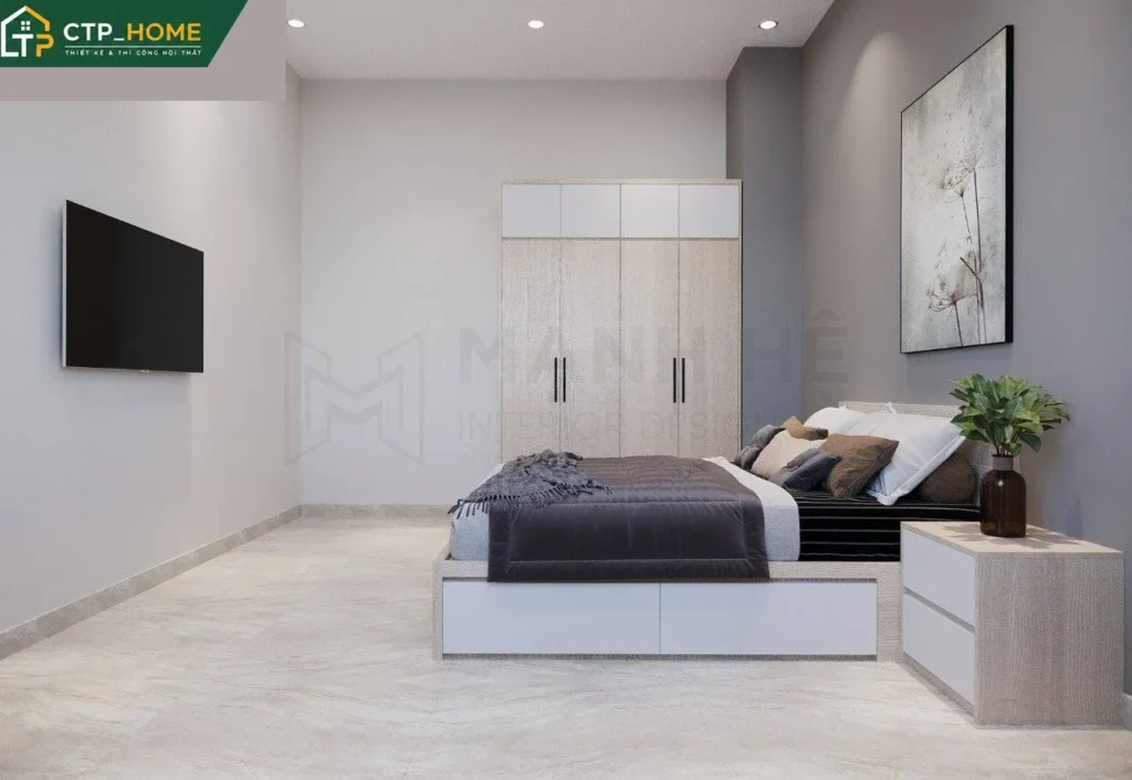 Thiết kế nội thất nhà phố Bình Dương 150m2 – 3 phòng ngủ hiện đại - Ảnh 9