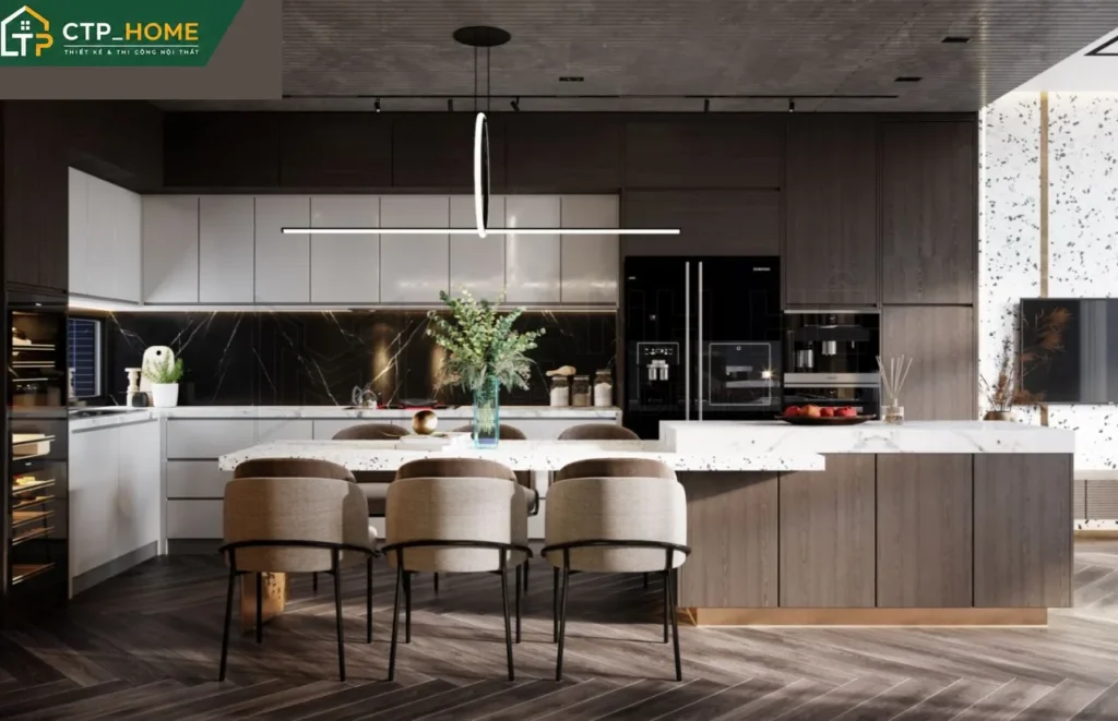 Thiết kế nội thất nhà phố Thủ Đức 150m2 3 tầng hiện đại – Chị Thảo - Ảnh 3