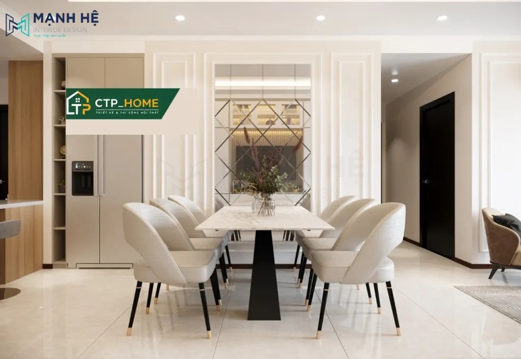Thiết kế nội thất chung cư One Verandah 70m2 2 phòng ngủ hiện đại - Ảnh 4