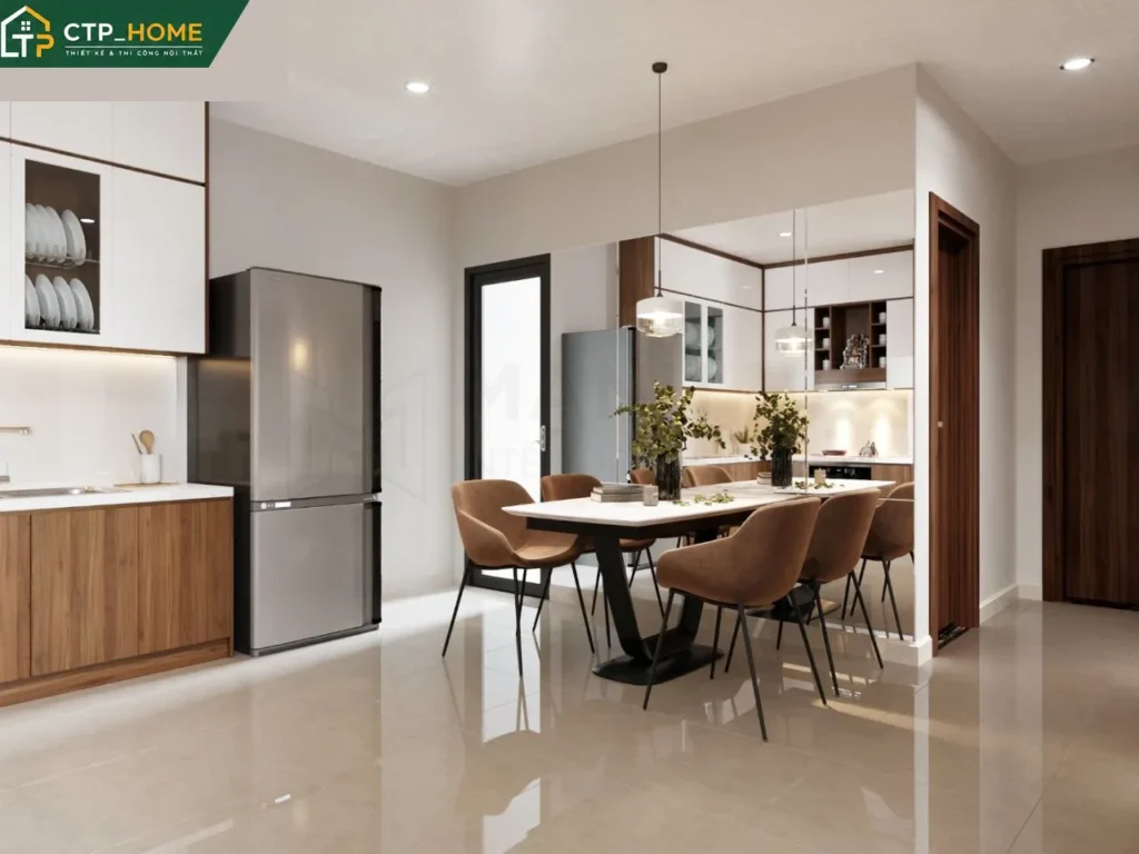 Thiết kế nội thất chung cư Topaz Elite 68m2 2PN Quận 8 hiện đại - Ảnh 3