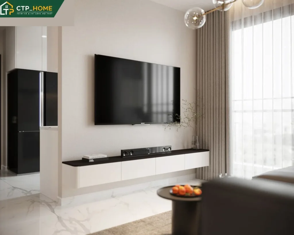 Thiết kế nội thất chung cư Vinhome Central Park 96m2 hiện đại tại Quận 9 - Ảnh 6