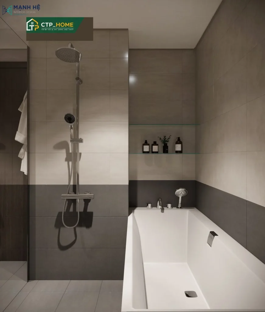 Thiết kế nội thất chung cư Vinhome Central Park 96m2 hiện đại tại Quận 9 - Ảnh 8