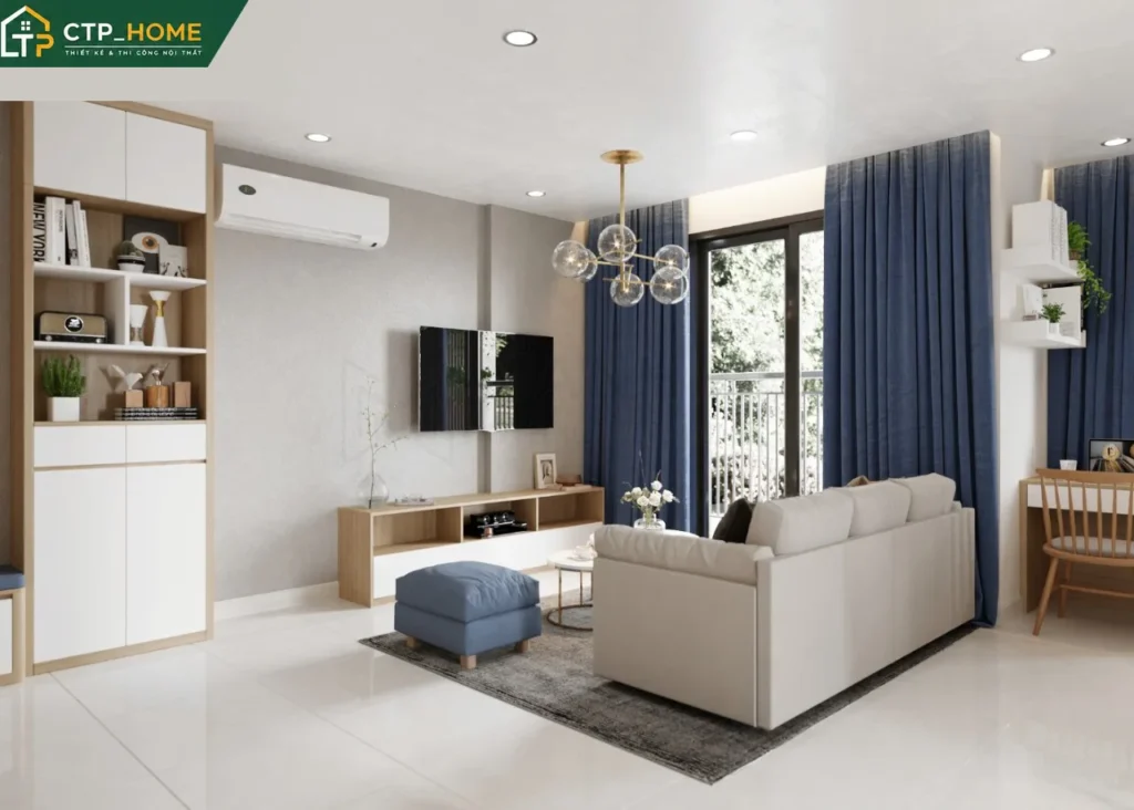 Thiết kế nội thất chung cư Vinhomes Grand Park 59m2 hiện đại cho anh Hoàng - Ảnh 2