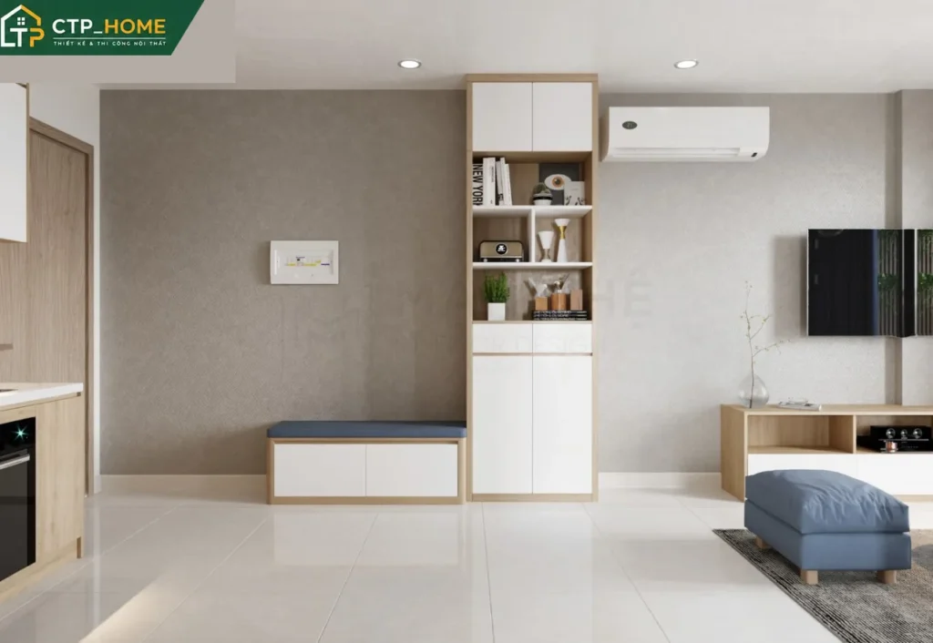 Thiết kế nội thất chung cư Vinhomes Grand Park 59m2 hiện đại cho anh Hoàng - Ảnh 4