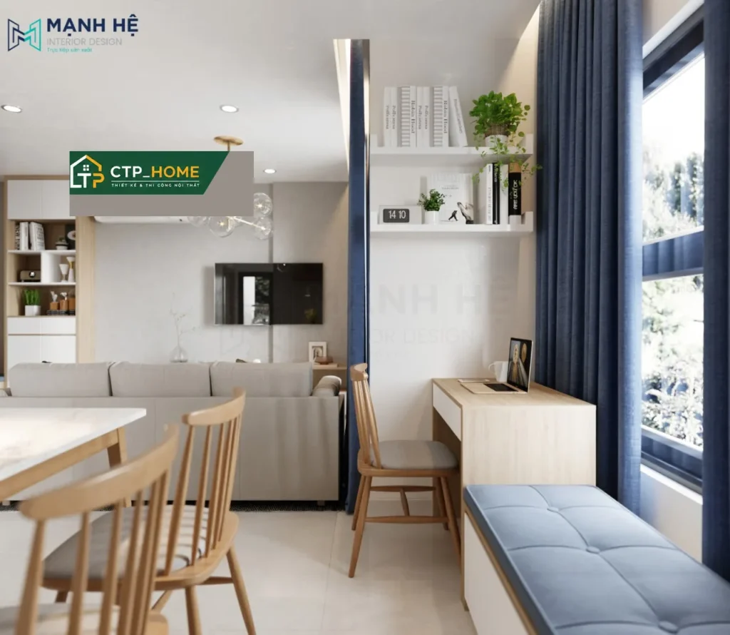 Thiết kế nội thất chung cư Vinhomes Grand Park 59m2 hiện đại cho anh Hoàng - Ảnh 5