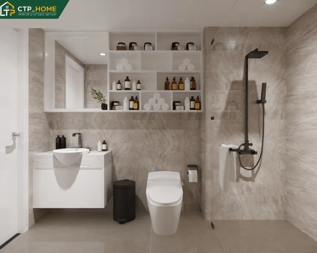 Thiết kế nội thất chung cư Vinhomes Grand Park 2BR 69m2 hiện đại - Ảnh 4