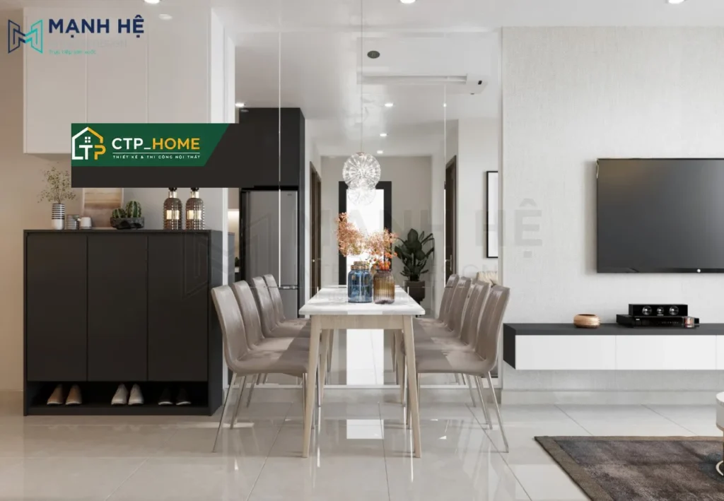 Thiết kế nội thất chung cư Vinhomes Grand Park 59m2 hiện đại tối ưu - Ảnh 2