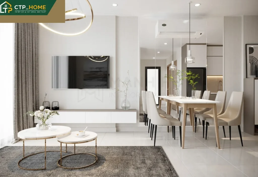 Thiết kế nội thất chung cư Vinhomes Grand Park 59m2 hiện đại cho chị Hòa - Ảnh 1